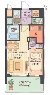 Attirant西三国【3階】の間取り