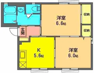 フレグランス杉山E【1階】の間取り