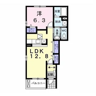 サンモールII【1階】の間取り