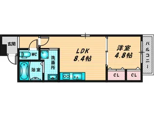 フジパレス高井田VI番館【1階】の間取り