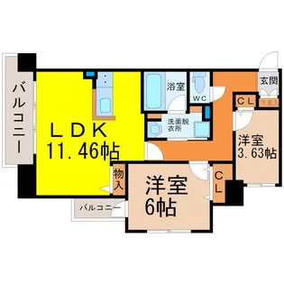 Kamiya Bldg東桜【11階】の間取り