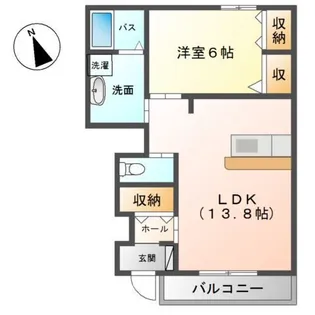メゾン・アンソレイユ【1階】の間取り