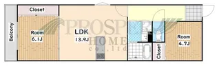 プロスパーコート尼崎I【2階】の間取り