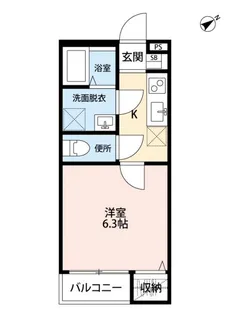 ブルーム検見川【1階】の間取り