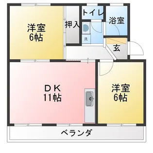 坪内ハイツ【4階】の間取り