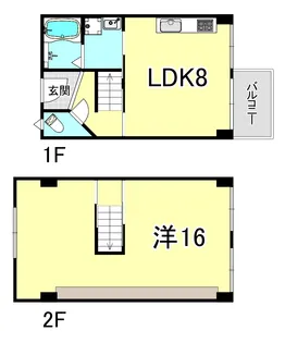 明舞第6団地16号棟【2階】の間取り