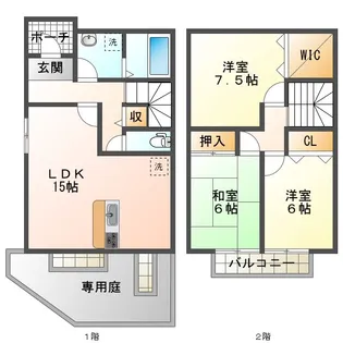 アルスクレストII2棟の間取り