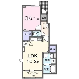 ルナソーレII【1階】の間取り