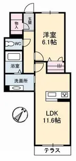 グランツヴィラ大福【1階】の間取り