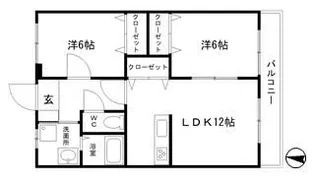 プレイン野里【2階】の間取り