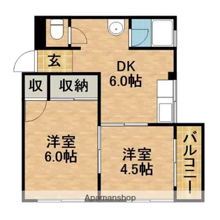 アシスト浜松マンション【2階】の間取り