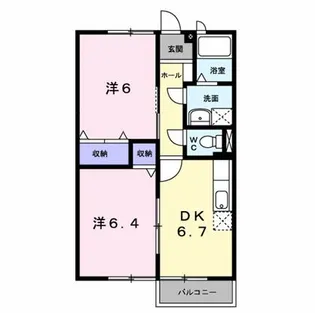 モンテローザ弐番館【1階】の間取り