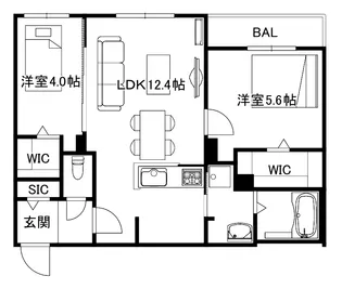 ブランシャールomaggio菊水(令和8年12月16日入居開始)【5階】の間取り