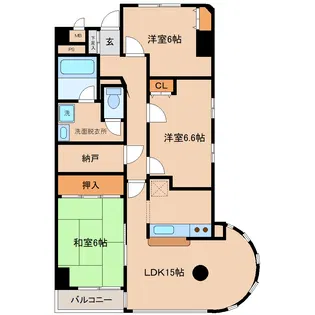 スカイコート上杉【11階】の間取り