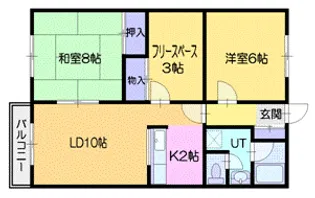ダイアナ南幌ヒルズ壱番館【3階】の間取り