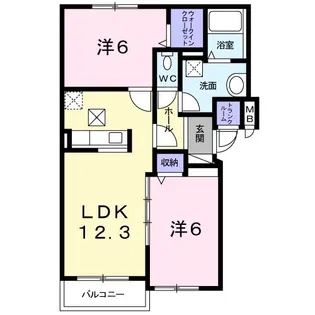クロムシード【1階】の間取り