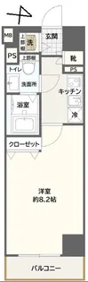 AXAS東京イーストガーデン【4階】の間取り
