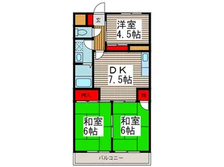Sグリ-ンテラス【2階】の間取り