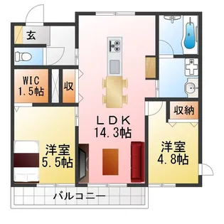 メゾン・ヒロ【1階】の間取り