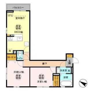 グレイズシアII【1階】の間取り