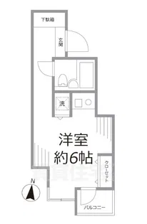 キャッスル新宿【4階】の間取り