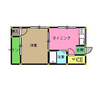 塩見ハイツ【1階】の間取り