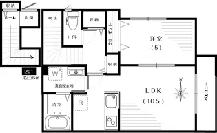 アルツァレト代沢【2階】の間取り