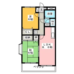 メゾン・ド・ピアドール【4階】の間取り