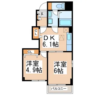 グレース北園 I・II【1階】の間取り