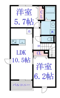 ミラエール鎌取【2階】の間取り