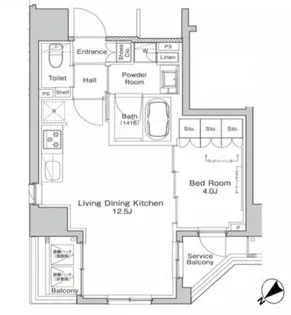東京都台東区柳橋2【マンション】の間取り