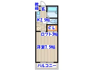 ルックスタジアム仙台【1階】の間取り