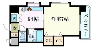ベルレージュ二葉の里【8階】の間取り