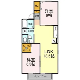 サンウエスト【2階】の間取り