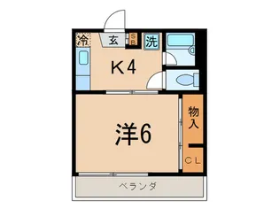 みなともハイツ旗の台【1階】の間取り