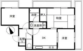 ライオンズマンション本牧【4階】の間取り