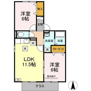 メゾンHAYAKAWA【1階】の間取り