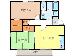 ハイカムールSUWA【2階】の間取り