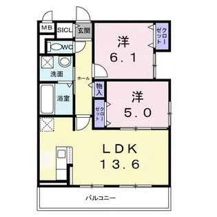 グレナディエ【2階】の間取り