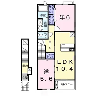 茨城県水戸市平須町【アパート】の間取り