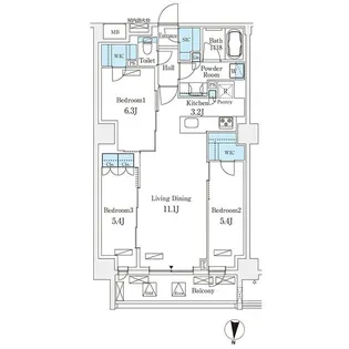 フロンティアレジデンス錦糸公園【2階】の間取り