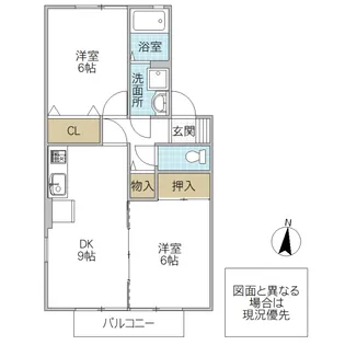 ルミエール D棟【2階】の間取り