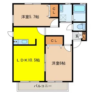 サンレジデンス【1階】の間取り