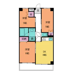 荏田五番館【5階】の間取り