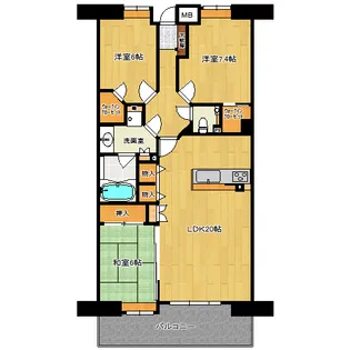 フローレンス貴船グランドアーク【8階】の間取り