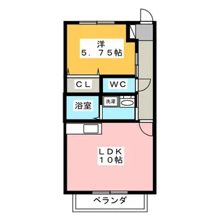 レスポワール北山【1階】の間取り