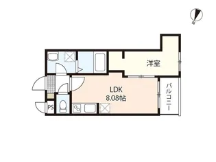 セブンプロート草津南【1階】の間取り