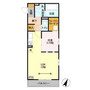 アプリコットガーデンA【3階】の間取り