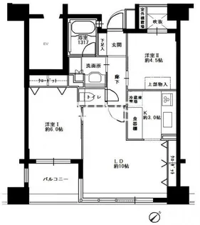 福岡県福岡市博多区古門戸町【マンション】の間取り