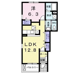 広島県東広島市八本松町米満【アパート】の間取り